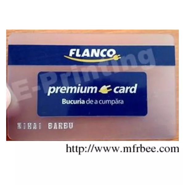Frosted Plastic Cards