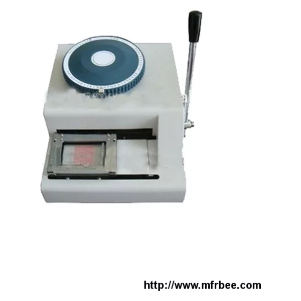 Embossing machine for PVC card