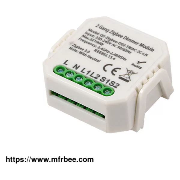 2 Gangs Zigbee Dimmer Module