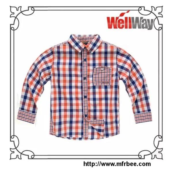 100% cotton flannel shirt for kids