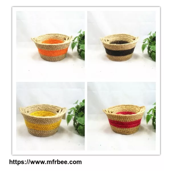 2017 hot sale eco-friendly handmade easter straw basket weaving