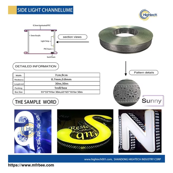 Side light channelume aluminum