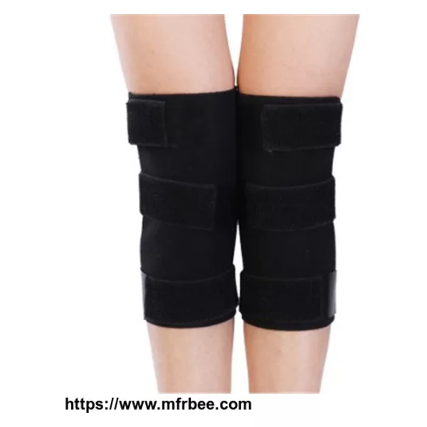 Adjustable Black Knee Support with Strong Velcro Closure