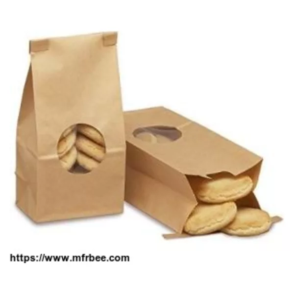 Paper Plastic Bakery Flat Bottom Bags