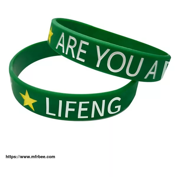 Green Rubber Bracelets/Silicone Wristbands Bulk
