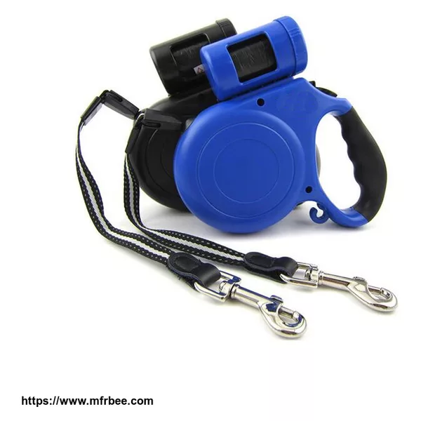 ECO-friendly Nylon material 5 M length Pet dog Retractable Leash rope machine with rubbish box