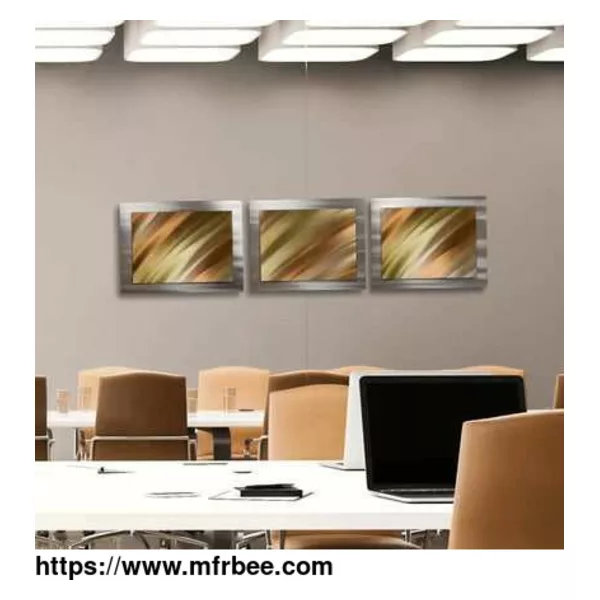 Livingroom Wall Art | Modern Elements Metal Art