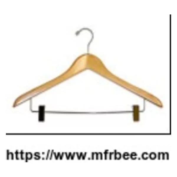 Deluxe Suit Hangers with Metal Bar and Padded Clips