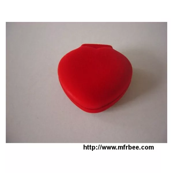 Red Heart Shape Jewelry Ring Box