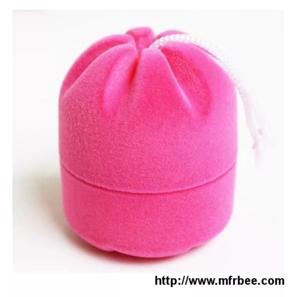 Drawstring Shape Velvet Ring Boxes