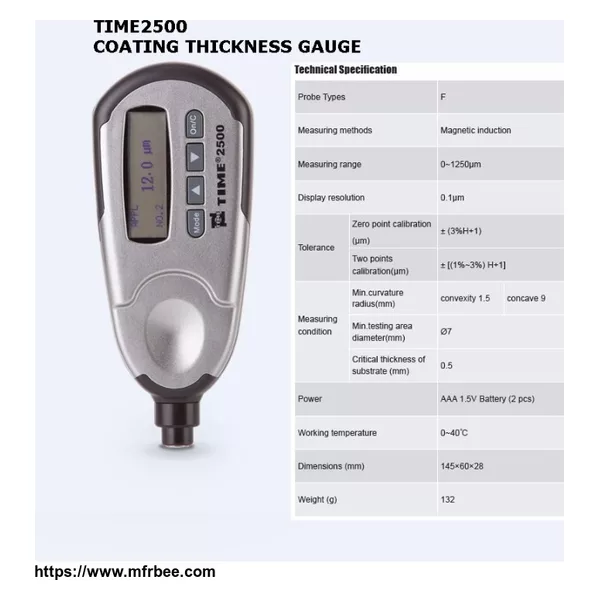 High Quality Magnetic Inducation Coating Thickness Gauge TIME®2500