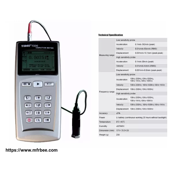 High Quality Vibration Meter TIME®7230 with Spectrogram