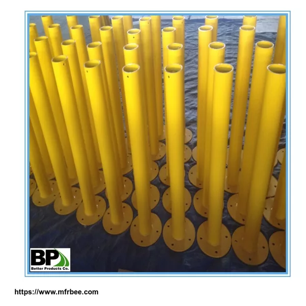 Steel Pipe Safety Bollard with Anchor Bolts