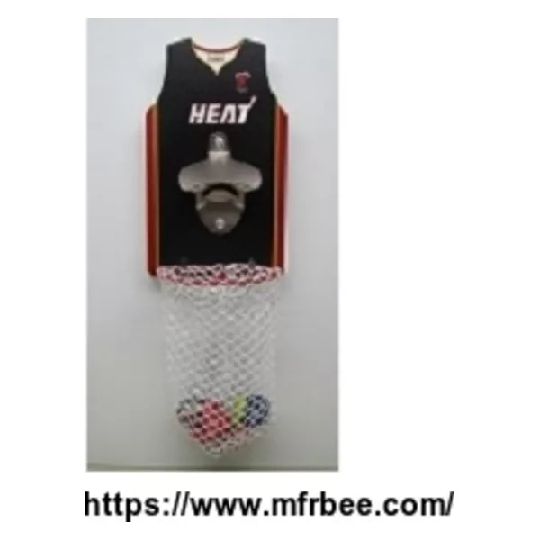 Basketball Wall Mount Bottle Opener With Net Catcher DY-BO20