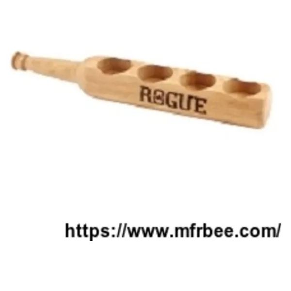 Rogue Bottle Shape Four Holes Ale Tasting Paddle DY-TP7