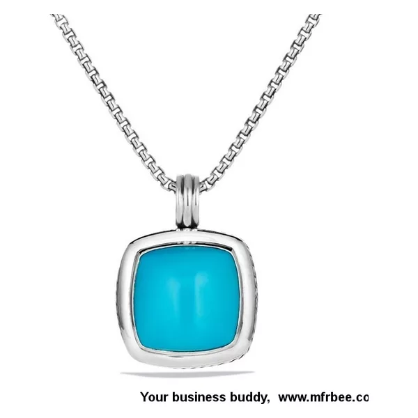 David Yurman Jewelry 20mm Albion Pendant with Turquoise