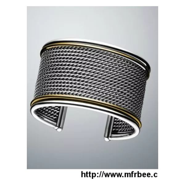 David Yurman Jewelry Sterling Silver Wide Wheaton Cuff
