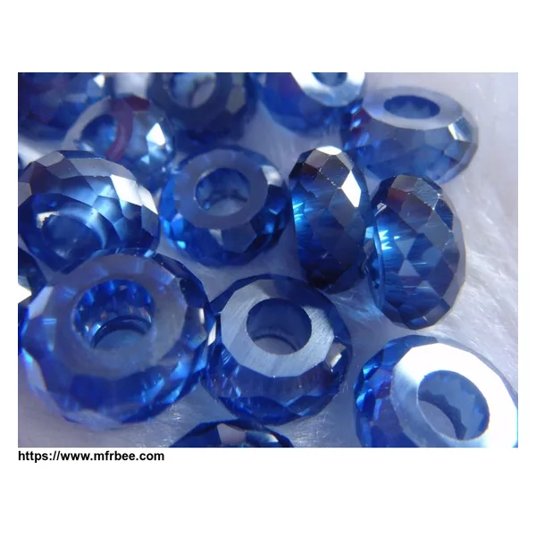 Cubic Zirconia Beads with Large Hole Size