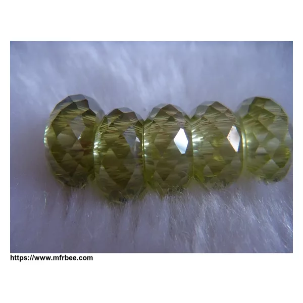 Cubic Zirconia Beads with Large Hole Size