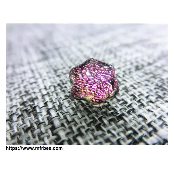 Dichroic Glass Handmade Stud Earrings Flower shaped