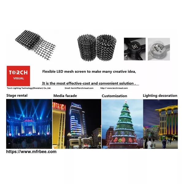 Outdoor LED mesh screen