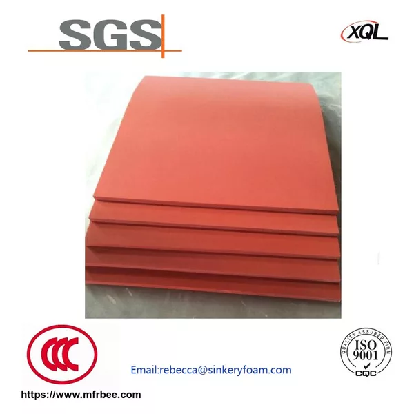 Fire resistant silicone rubber foam gasket