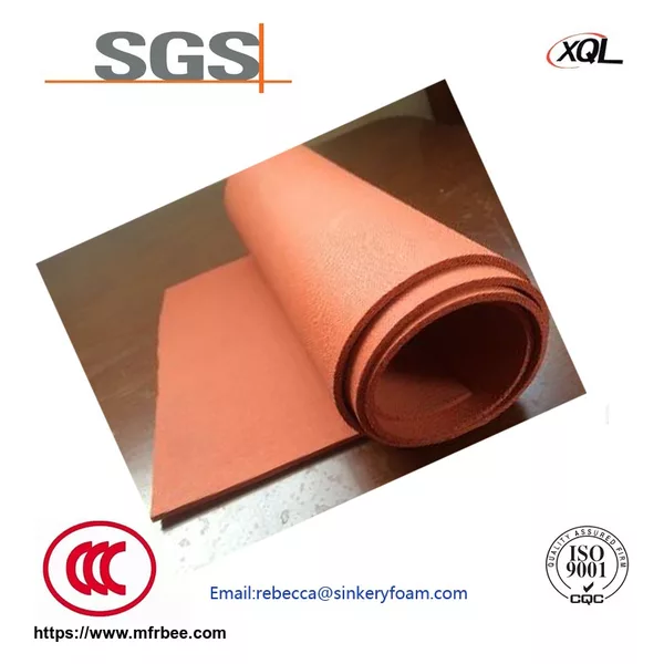 Closed cell heat resistant silicone rubber sponge