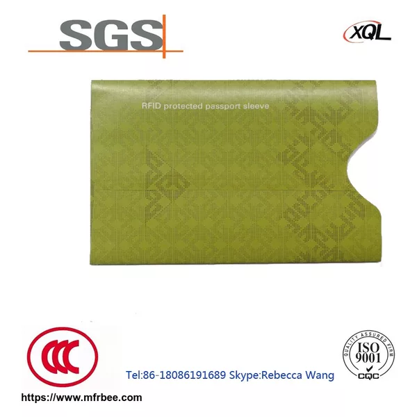 Durable anti-radiation RFID blocking credit card sleeve