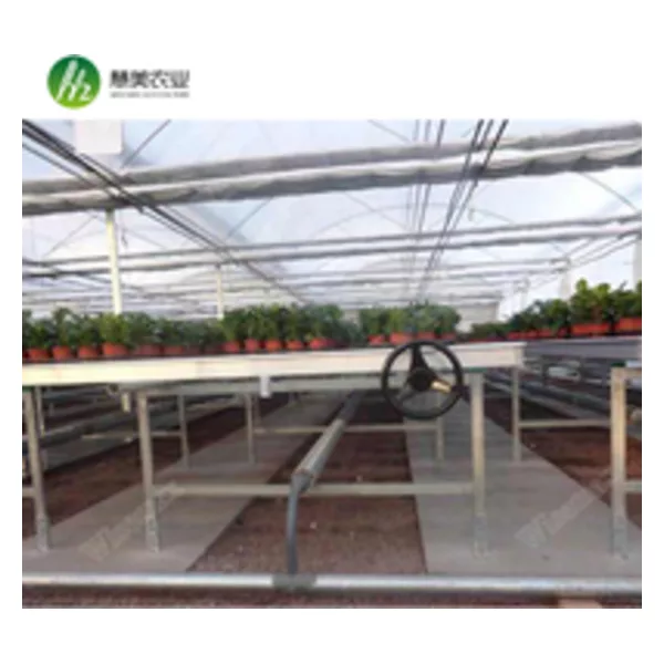 Prefabricated greenhouse hydroponic trays flood and drain hydro table