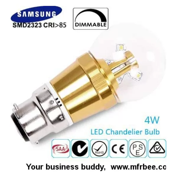 Candle 4W (4W) 3000K 350lm B22 Non-Dimmable