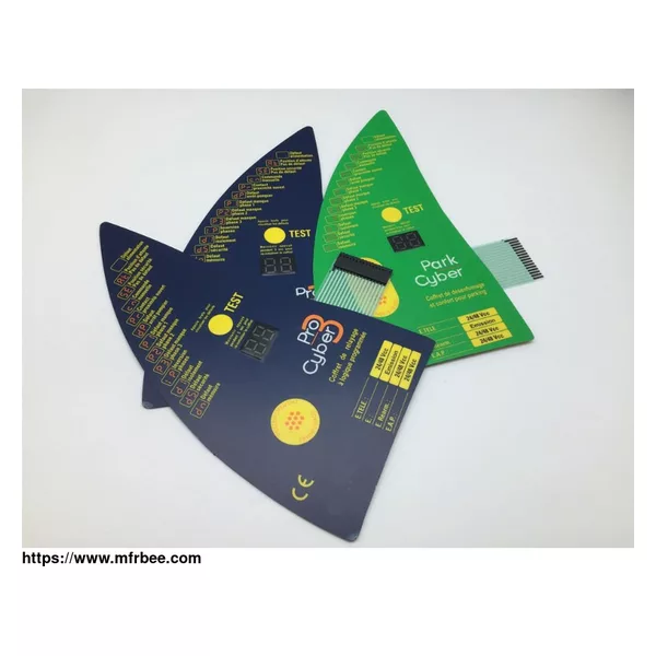 Illuminated Membrane Switch with 7 Segment Display