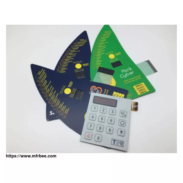 Illuminated Membrane Switch with 7 Segment Display