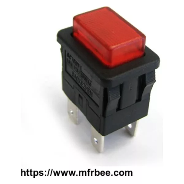 Single/Double pole momentary/latching illuminated rectangular push button switch