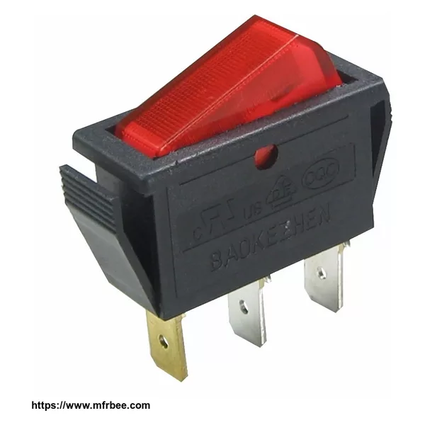 SC791 baokezhen  on-off with illuminated  electric fireplace rocker switch