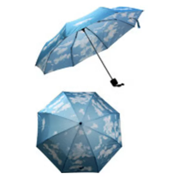 3 fold manual pg heat transfer blue umbrella