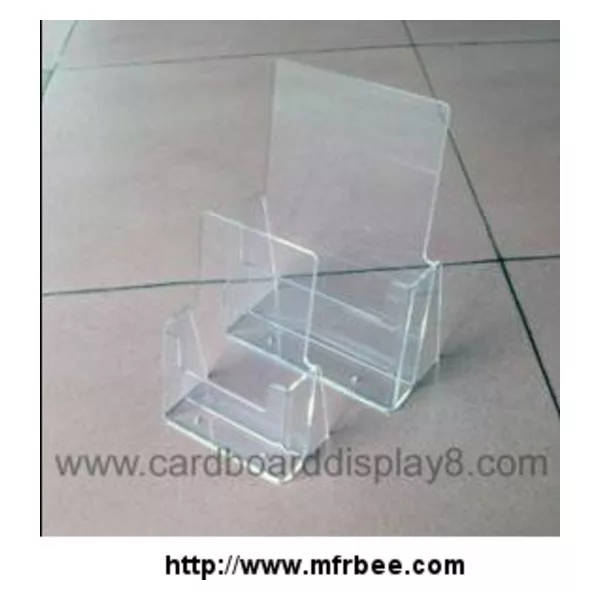 Clear Acrylic Brochure Holder With Silk Screen Printing