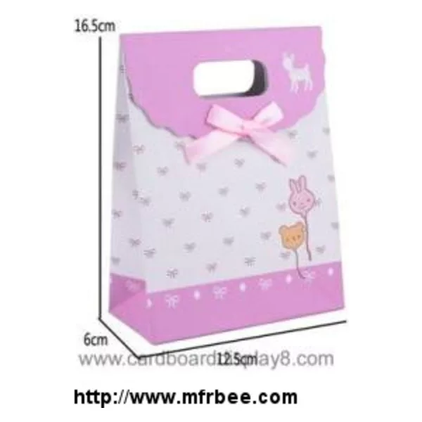 Customized Packaging Gift Paper Bag With Die-cut Handle