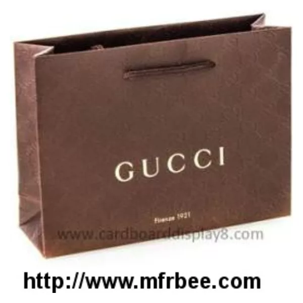 Recycled Embossed Hot Foil Brown Paper Bag With Handles