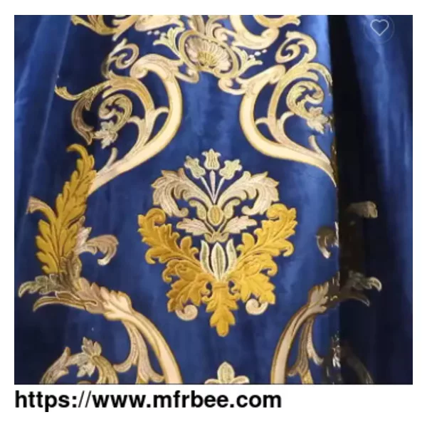 velvet fabric luxury embroidery curtain