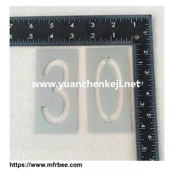 Laser Cutting of Aluminum Sheet of Alphanumeric Template