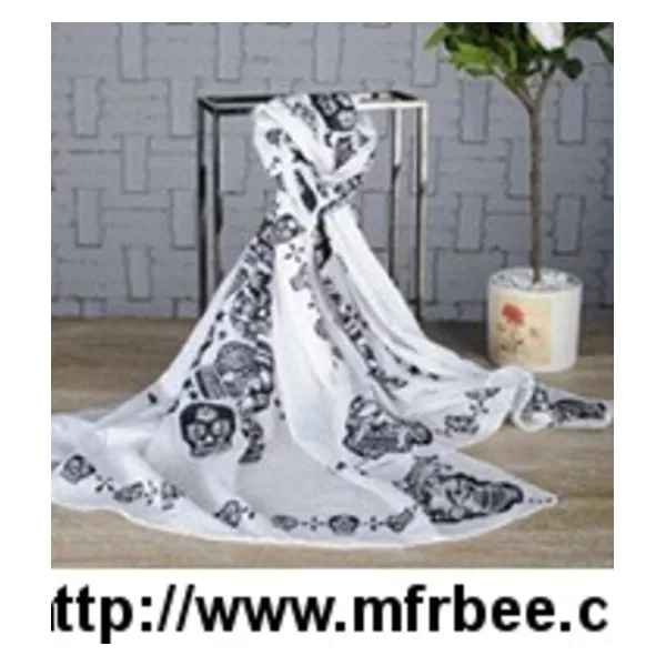 Screen Printing Cotton Scarf