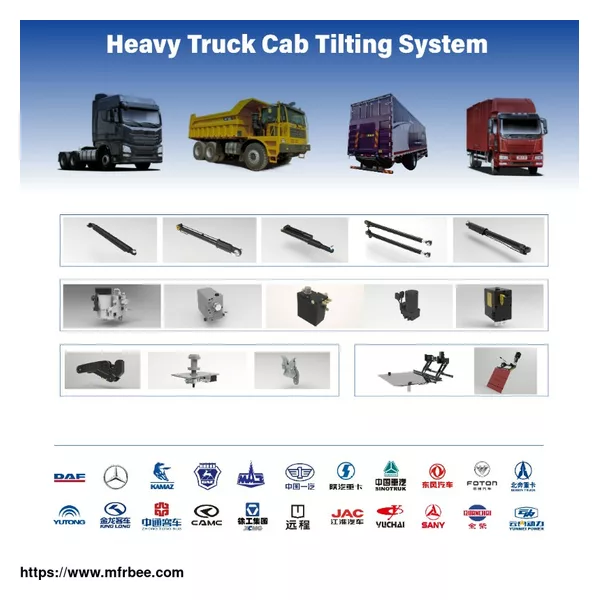 Heavy Duty Dump Truck Cabin Tilt Manual and Electric Hydraulic Pump
