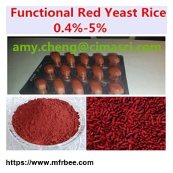 Functional red yeast rice/0.4% -5% Monacolin K/Citrinin Free