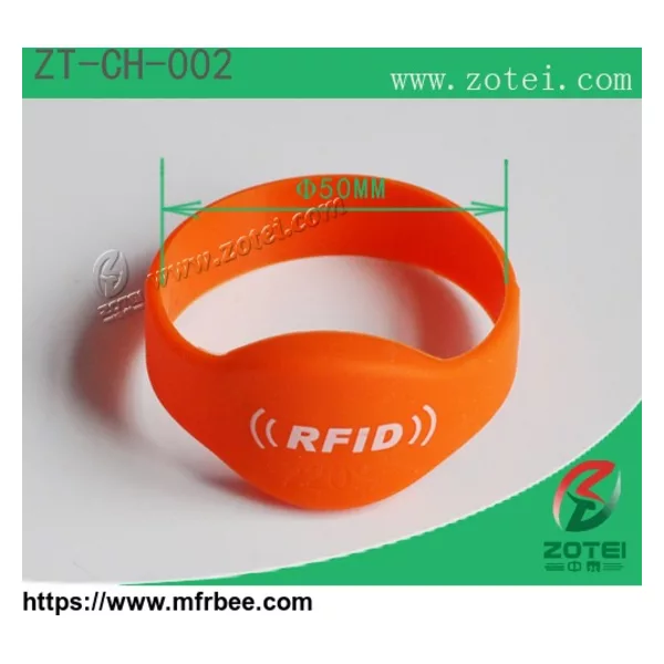 RFID oval silicone wristband (Φ50mm, Product model:ZT-CH-002)