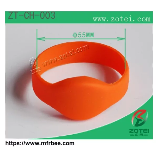 RFID oval silicone wristband (Φ55mm, Product model:ZT-CH-003)