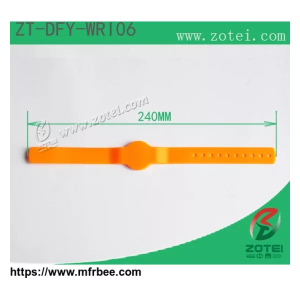 RFID round silicone wristband (Concave-convex button, Product model:ZT-DFY-WRI06)