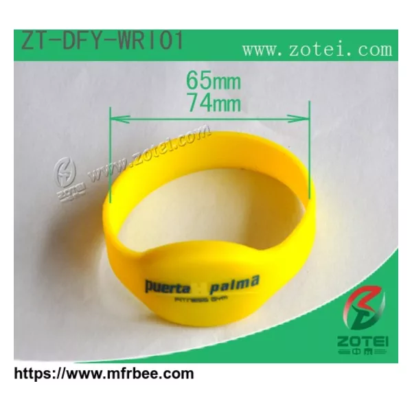 RFID oval silicone wristband (Φ65/Φ74mm, Product model:ZT-DFY-WRI01)