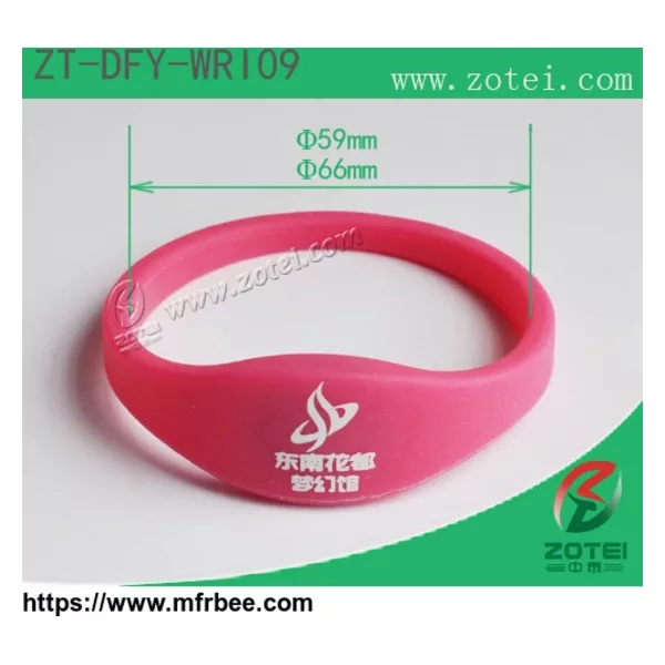 RFID oblate silicone wristband (Φ59/Φ66MM, Product model: ZT-DFY-WRI09)