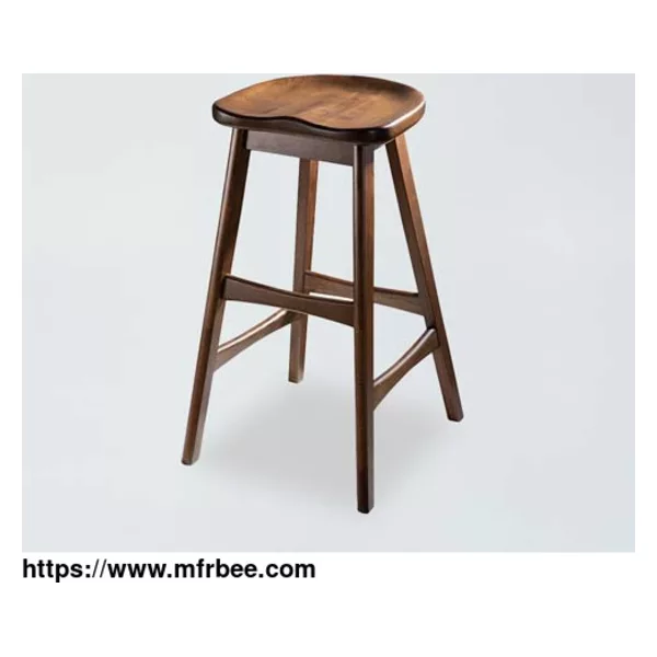 BS10 Classic Carved Wood Step Bar Stool