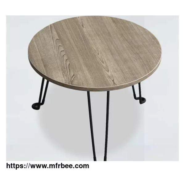 CT11 Round Wooden Coffee Table With Folding Leg